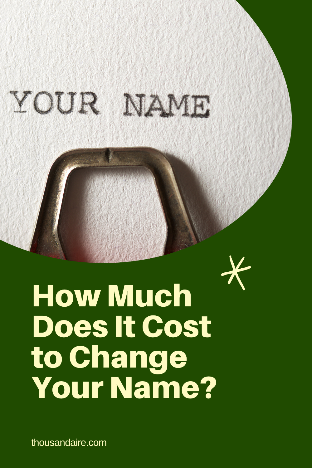 How Much Does It Cost To Change Your Name Thousandaire