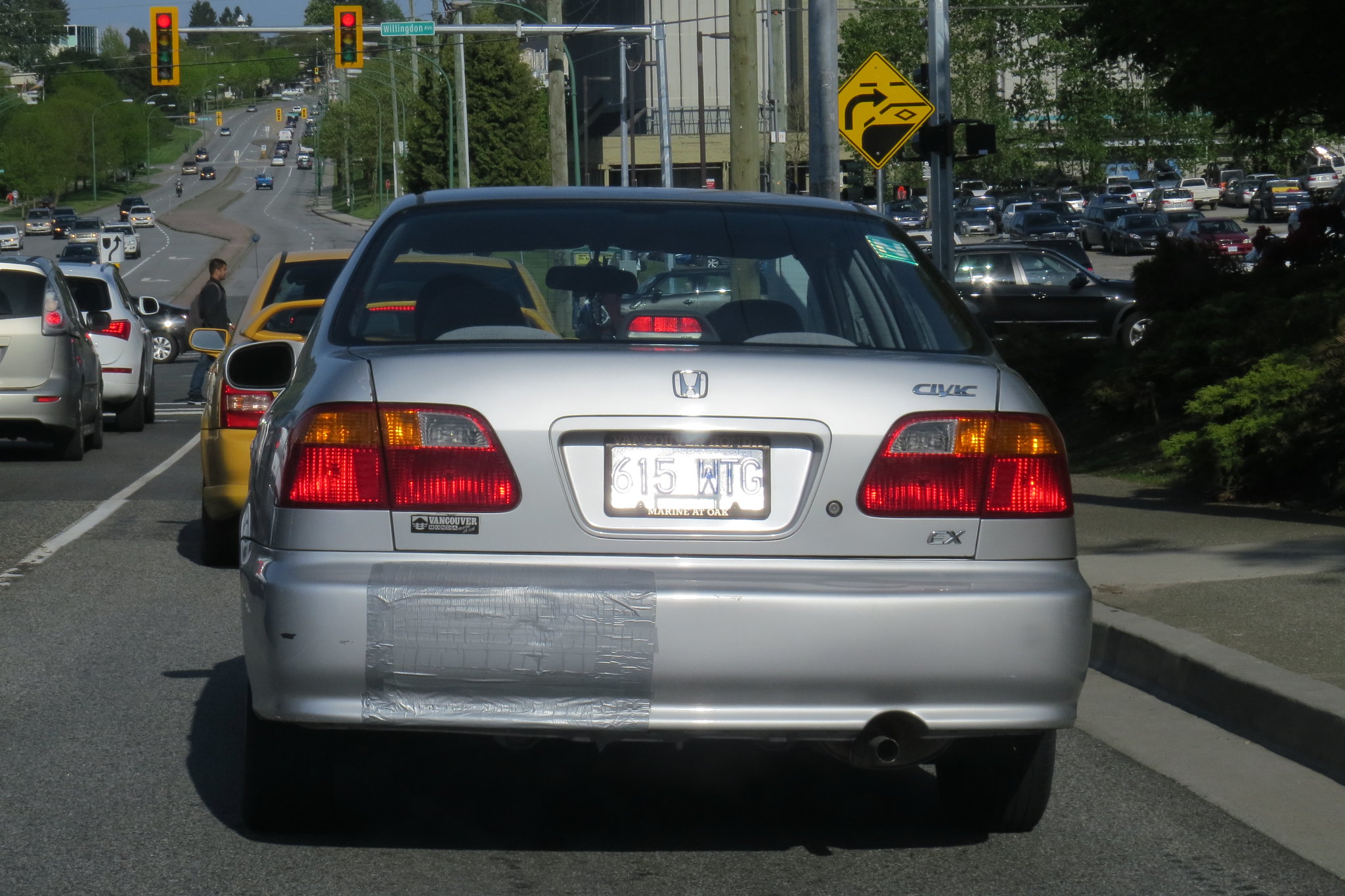 Black Gorilla Tape to Fix Minor Bumper Damage