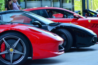 group shot of parked cars