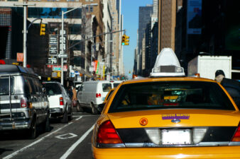 NYC Yellow Cab in Traffic