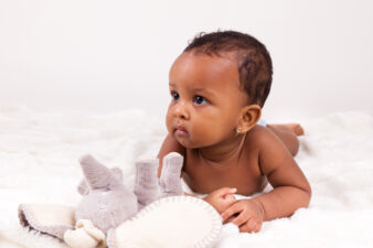 Adorable black baby girl