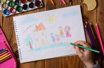 children's drawing of family