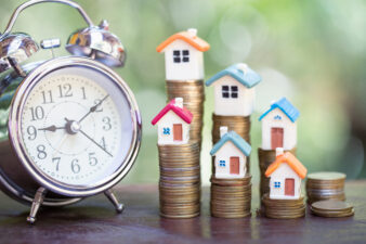 planning savings money of coins to buy a home