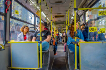 People sitting on a bus