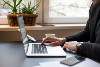 man working on his laptop