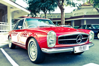 Red Mercedes convertible