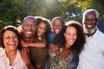 portrait of a black family