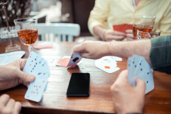 men playing poker