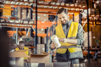 Man working in a warehouse