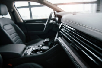 Interior of leather car