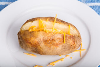 Hot Potato with Butter and Cheese