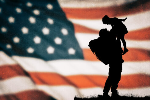 American soldier silhouette