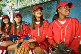 Female softball players