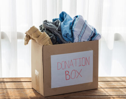 Clothing donation box