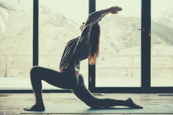 Woman stretching