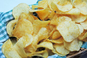 Pile of potato chips