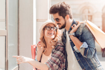 Young couple shopping