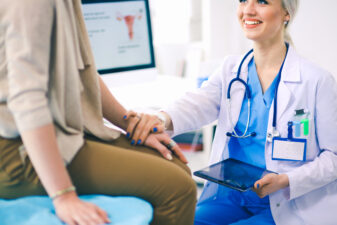 Doctor and patient at visit