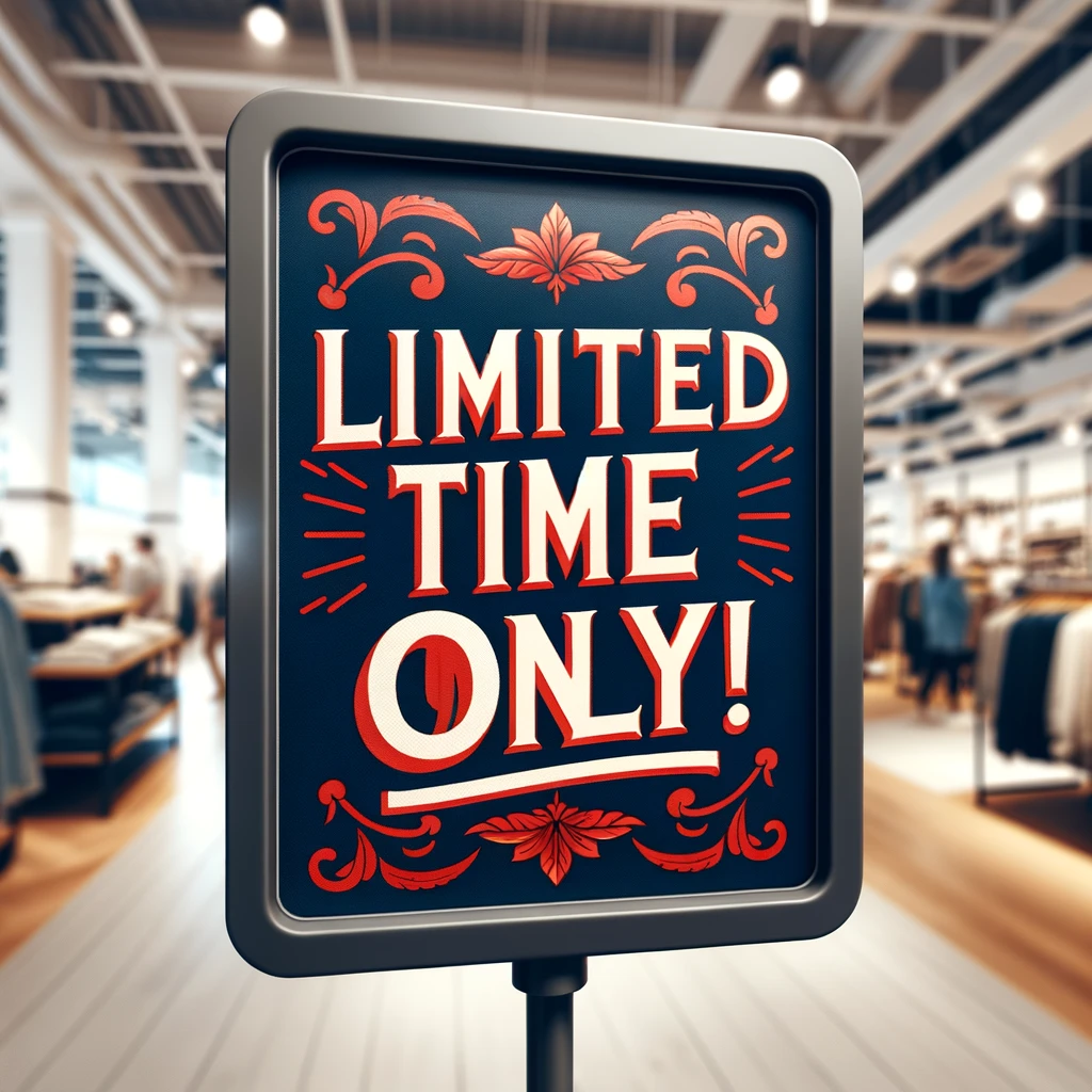 Limited Time Only sign