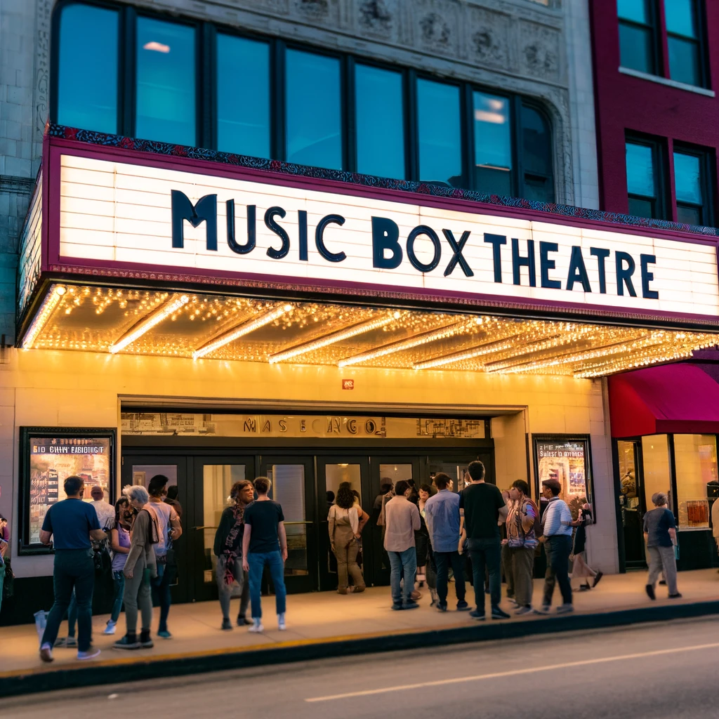 illustration of the Music Box Theatre in Chicago