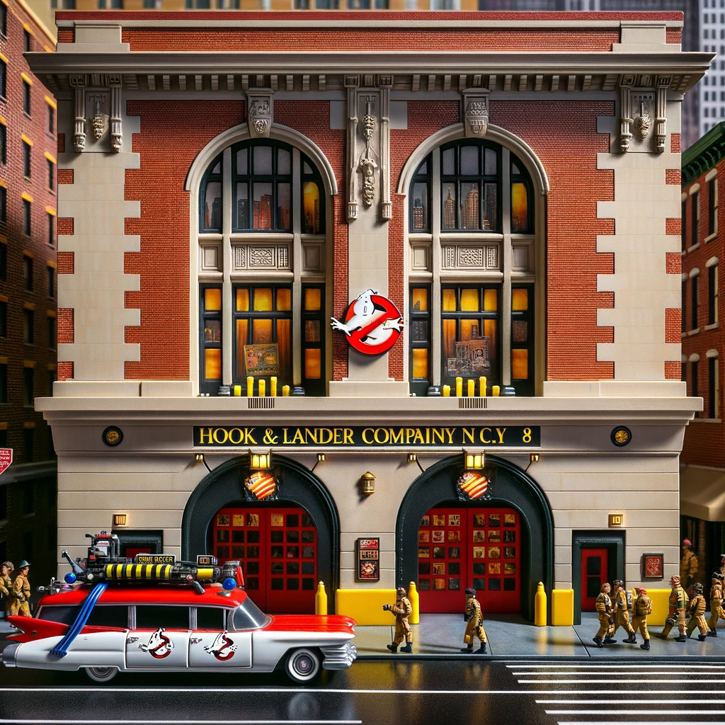 illustration of Ghostbusters Firehouse in New York