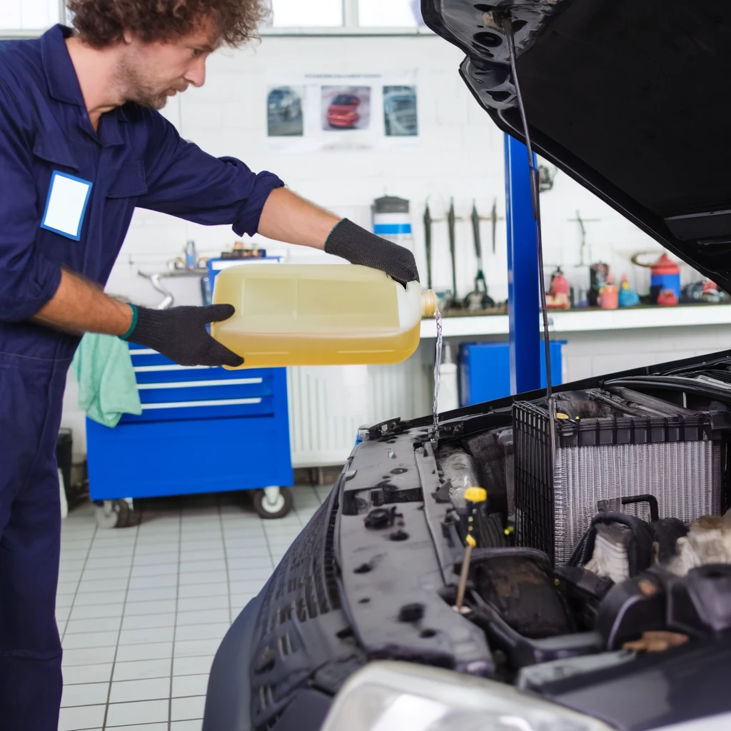 illustration of replacing coolant fluid