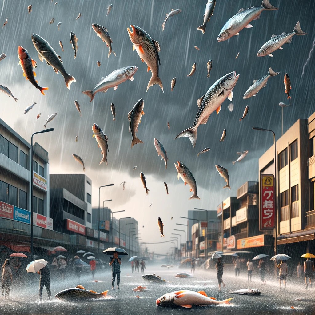 raining fish