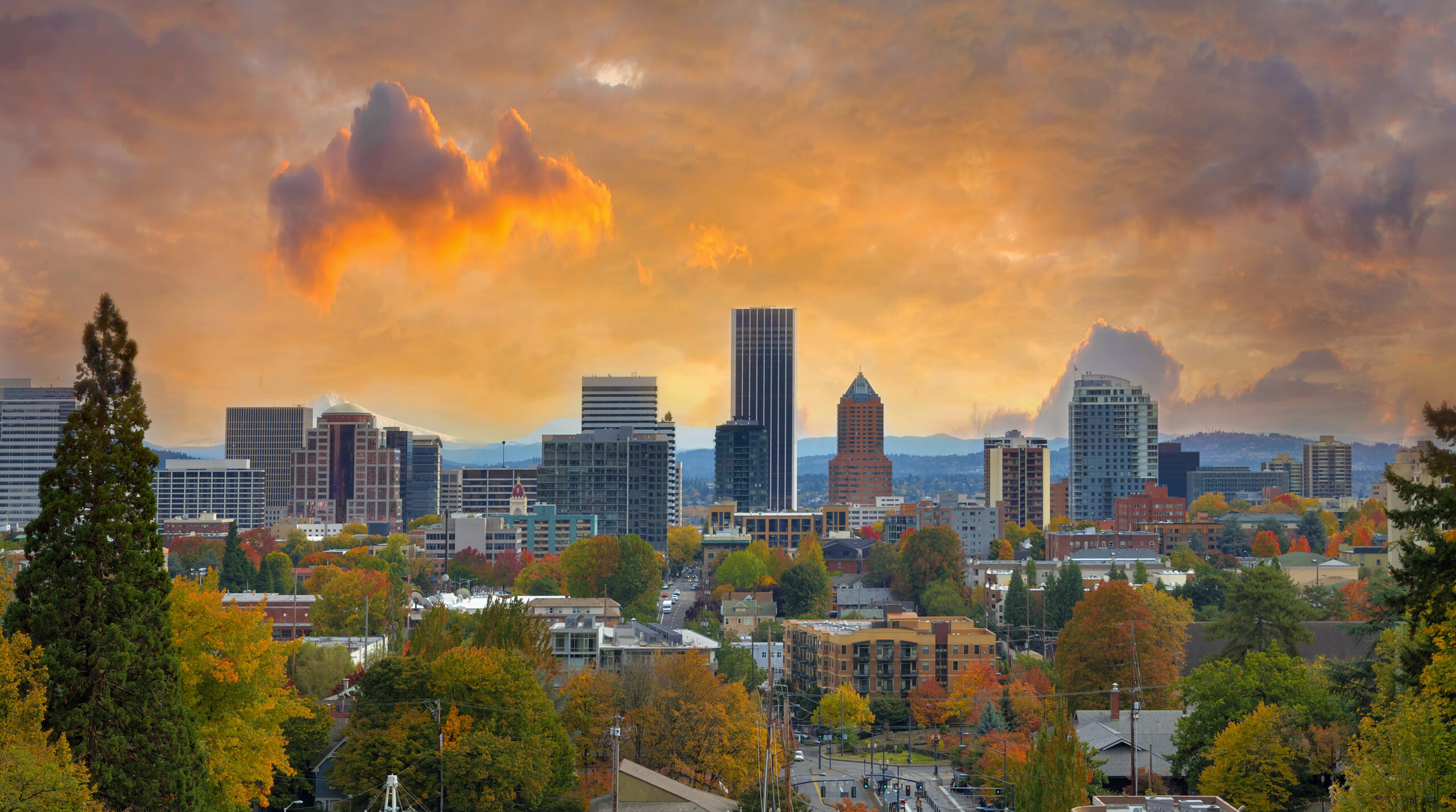 Portland Cityscape in Fall