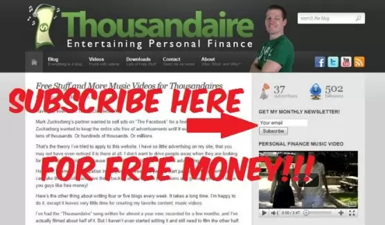 Enter Thousandaire Giveaway