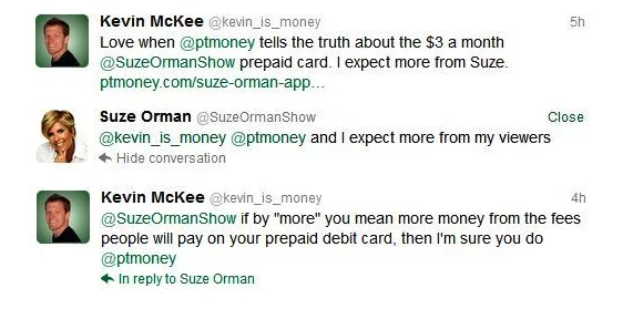 Suze Orman Twitter Conversation