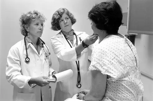 female doctor and patient