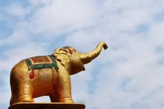 Gold statue of elephant