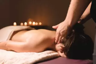 woman getting massage