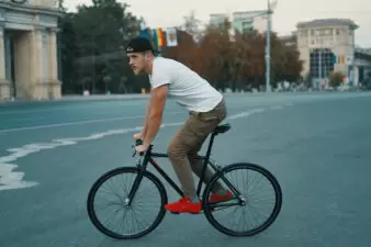 Man riding a bicycle