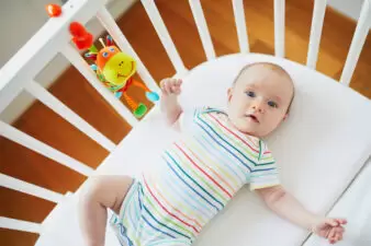 Baby in a bassinet