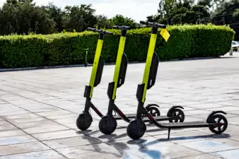 Three parked scooters