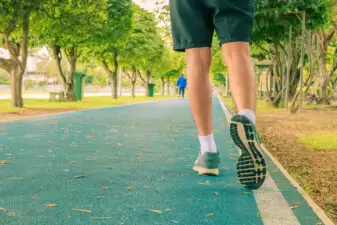 running male feet