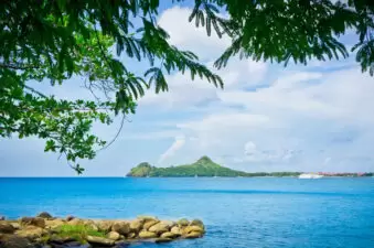 Beautiful beach in Saint Lucia, Caribbean Islands