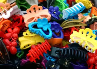 pile of multi-colored claw clips for hair