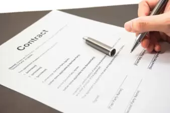 Signing a business contract