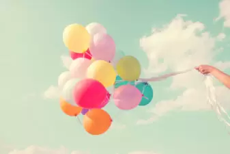 Colorful balloons in the sky