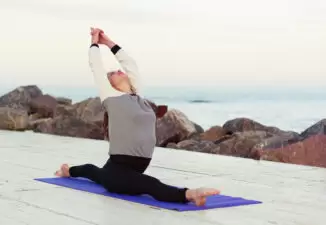 woman doing yoga