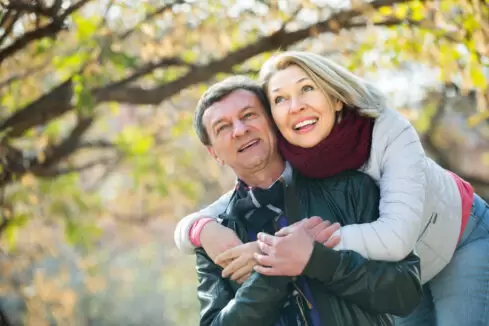 Couple spending time outdoors