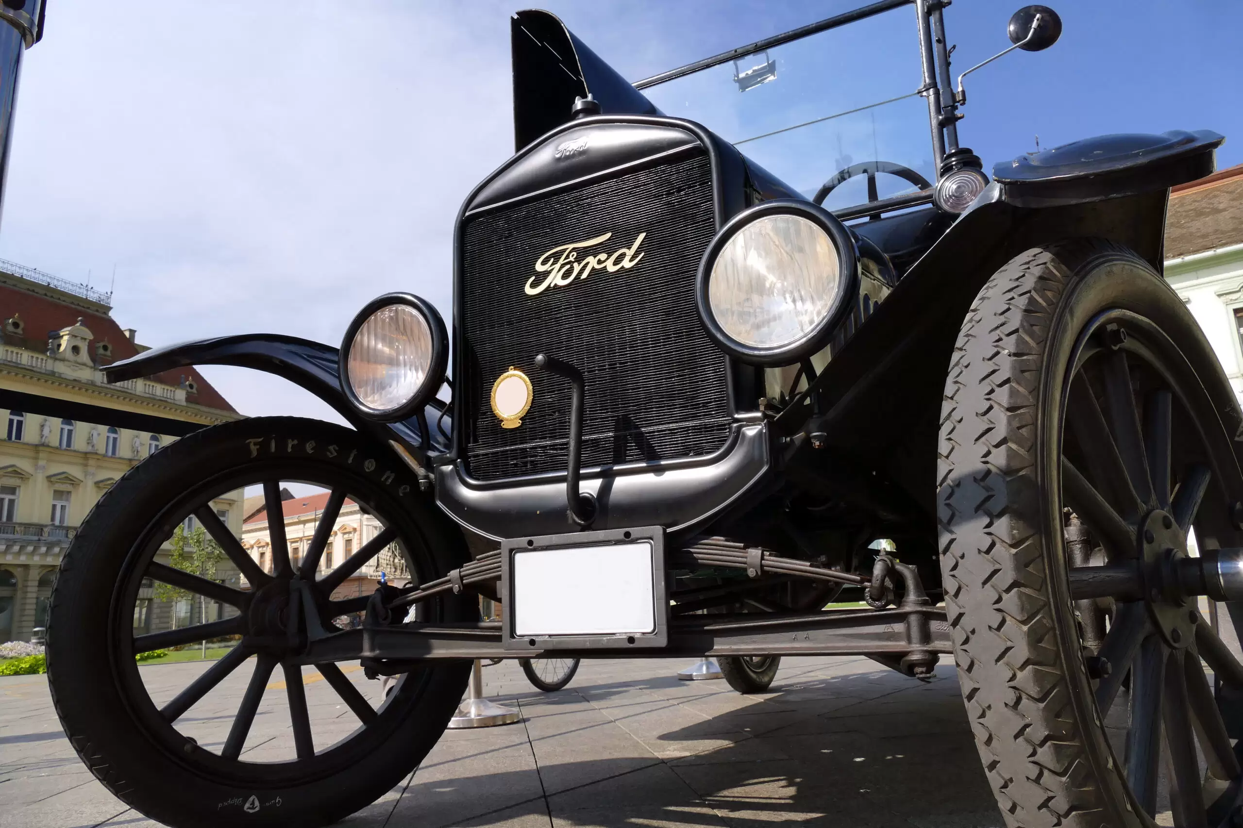 Zrenjanin ;Serbia ; 07.09.2016.Ford Model T from 1921 on exhibition of old cars ; Ford Model T from 1921 parked in the town square